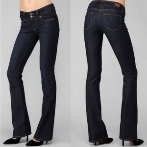 Paige Hidden Hills Jeans Low Rise Boot Cut Blue 27